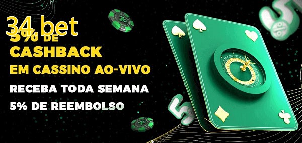 Promoções do cassino ao Vivo 34.bet